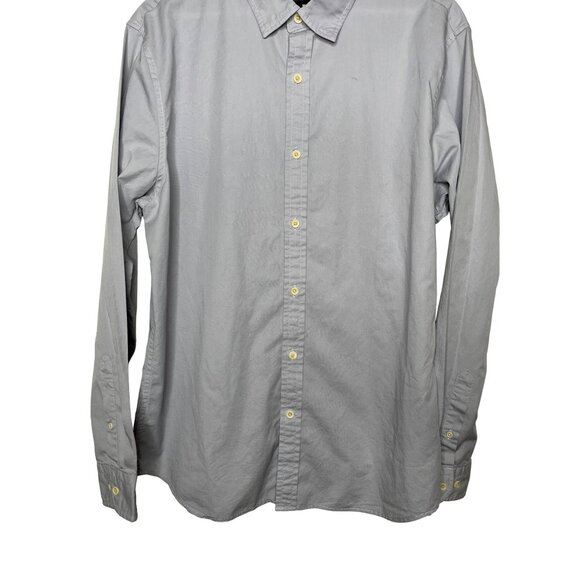 Banana Republic Shirt Mens Large Long Sleeve Button Down Top Slim Fit Gray Work - Picture 3 of 13